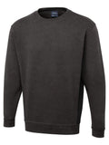 Uneek Two Tone Crew New Sweatshirt in Charcoal with Black detailing