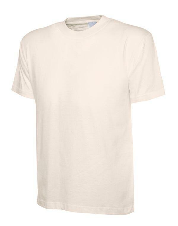 A Uneek UC301 adult unisex classic t-shirt in Beige