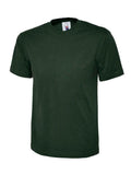 A Uneek UC301 adult unisex classic t-shirt in Bottle Green