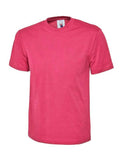 A Uneek UC301 adult unisex classic t-shirt in Hot Pink