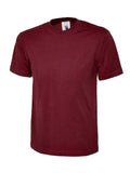 A Uneek UC301 adult unisex classic t-shirt in Maroon