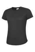 A Uneek UC316 ladies ultra cool t-shirt in Black