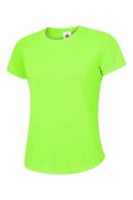 A Uneek UC316 ladies unisex classic t-shirt in Electric Green