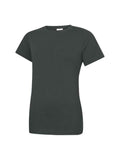 A Uneek UC318 ladies classic t-shirt in Charcoal