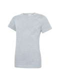 A Uneek UC318 ladies classic t-shirt in Heather Grey