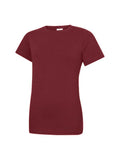 A Uneek UC318 ladies classic t-shirt in Maroon