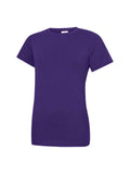 A Uneek UC318 ladies classic t-shirt in Purple