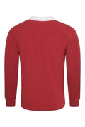 A Uneek UC402 adult unisex classic rugby shirt back in Red
