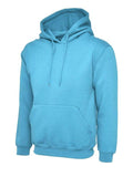 A Uneek UC502 adult unisex classic hooded sweatshirt shirt in Sky