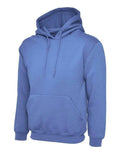 A Uneek UC502 adult unisex classic hooded sweatshirt shirt in Violet