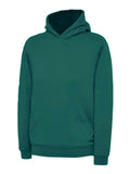 A Uneek UC503 childrens unisex classic hooded sweatshirt shirt in Jade
