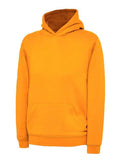 A Uneek UC503 childrens unisex classic hooded sweatshirt shirt in Orange