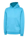 A Uneek UC503 childrens unisex classic hooded sweatshirt shirt in Sky