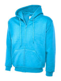 A Uneek UC504 adult unisex classic full-ziphooded sweatshirt shirt in Sky