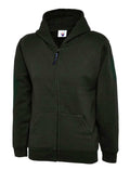 A Uneek UC506 childrens unisex classic hooded sweatshirt shirt in Black