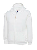 A Uneek UC506 childrens unisex classic hooded sweatshirt shirt in White