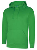 A Uneek UC509 adult unisex deluxe hooded sweatshirt shirt in Amazon Green