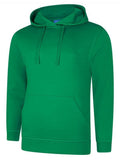 A Uneek UC509 adult unisex deluxe hooded sweatshirt shirt in Kelly Green