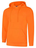 A Uneek UC509 adult unisex deluxe hooded sweatshirt shirt in Orange