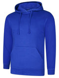A Uneek UC509 adult unisex deluxe hooded sweatshirt shirt in Royal