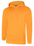 A Uneek UC509 adult unisex deluxe hooded sweatshirt shirt in Tiger Gold