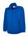 A Uneek UC602 adult unisex classic quarter-zip fleece jacket in Royal