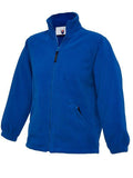A Uneek UC603 childrens unisex classic full-zip fleece jacket in Royal