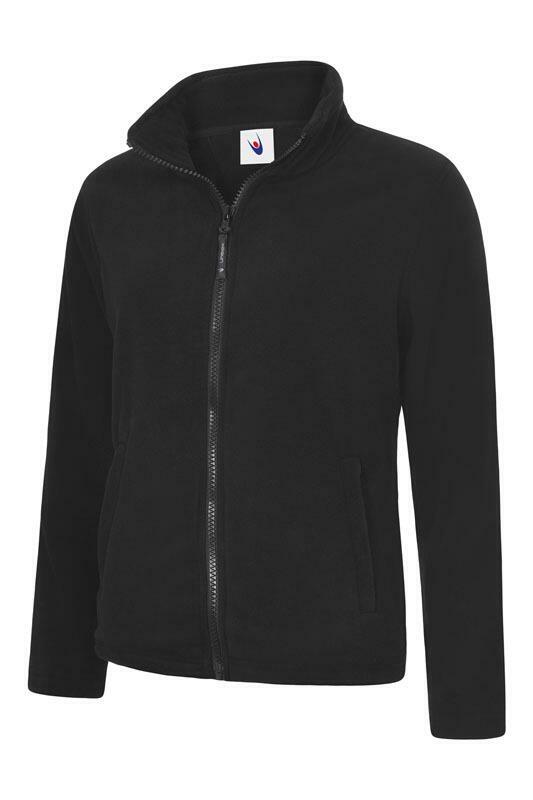 A Uneek UC608 ladies classic full-zip fleece jacket in Black
