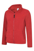 A Uneek UC608 ladies classic full-zip fleece jacket in Red