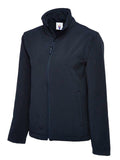 A Uneek UC612 adult unisex classic soft shell jacket in Navy