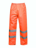 A Uneek UC807 adult unisex hi-vis safety trouser in Orange