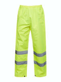 A Uneek UC807 adult unisex hi-vis safety trouser in Yellow