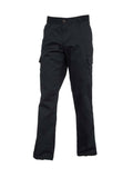 Black cargo pants with pockets (UC905), isolated on a white background by Uneek.