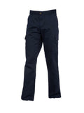 Navy blue cargo pants with pockets (UC905), isolated on a white background by Uneek.