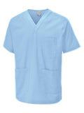 The Uneek Scrub Tunic is a Sky short-sleeved scrub top with three pockets, offering a perfect blend of practicality and comfort.