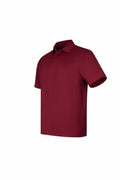 A plain maroon UG001 polo shirt from Under Armour Golf, featuring a collar and short sleeves, displayed on a white background.