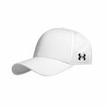 A UG060 baseball cap in white, featuring a black Under Armour Golf logo on the side.