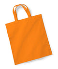 A reusable tote bag labeled W101S by Westford Mill, featuring two handles, is laid flat against a white background.