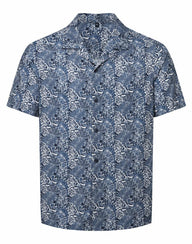 White/Navy Leaf