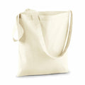 The WM107 by Westford Mill is an off-white canvas tote bag with shoulder straps.