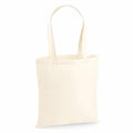 A tote bag from Westford Mill (model WM201), featuring a plain white design and long handles, set against a white background.
