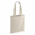 A plain beige tote bag from Westford Mill (model WM281) with long handles, standing upright.