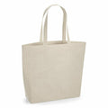 The WM285 tote bag from Westford Mill, featuring a plain beige design with long handles, set against a white background.