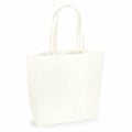 The WM285 from Westford Mill is a plain white canvas tote bag with two handles, displayed against a white background.