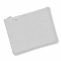 A plain, light gray WM530 zippered pouch from Westford Mill lays flat against a white background.
