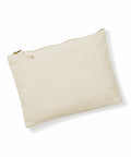 A rectangular canvas pouch with a zipper on one side in beige, branded as Westford Mill's WM530.