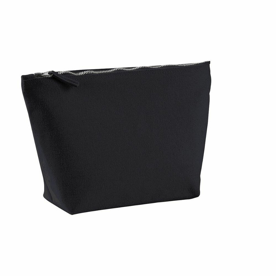 WM540 by Westford Mill, a black zippered pouch, stands upright against a white background.