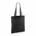 A straightforward black tote bag with two handles, identified as the WM901 from Westford Mill, is displayed against a white backdrop.