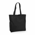 Westford Mill WM925 tote bag in black featuring long handles against a white background.