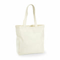 A plain, off-white WM925 canvas tote bag with two handles, from the brand Westford Mill, on a white background.